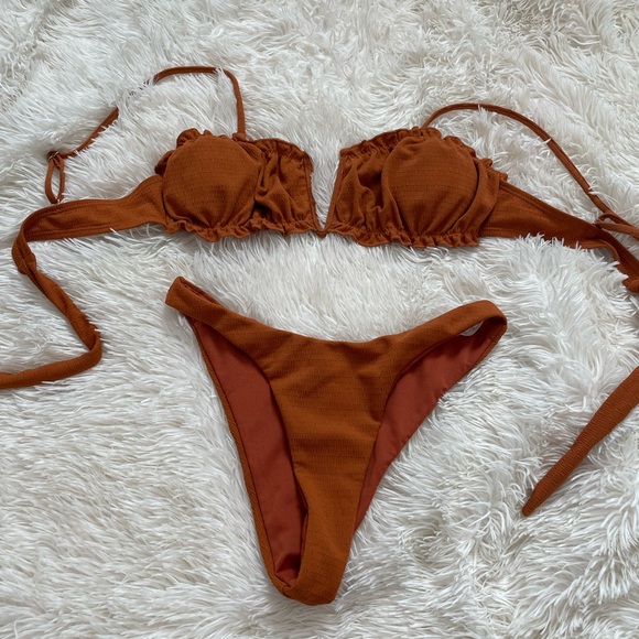 NWOT rust 2 piece bikini - Picture 2 of 3